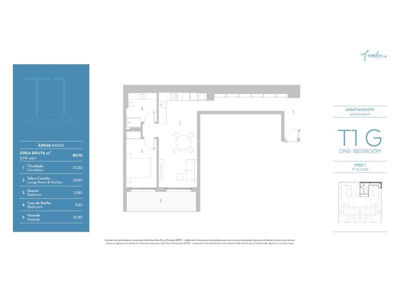 apartment 2 Rooms for sale on Lisboa (1900)